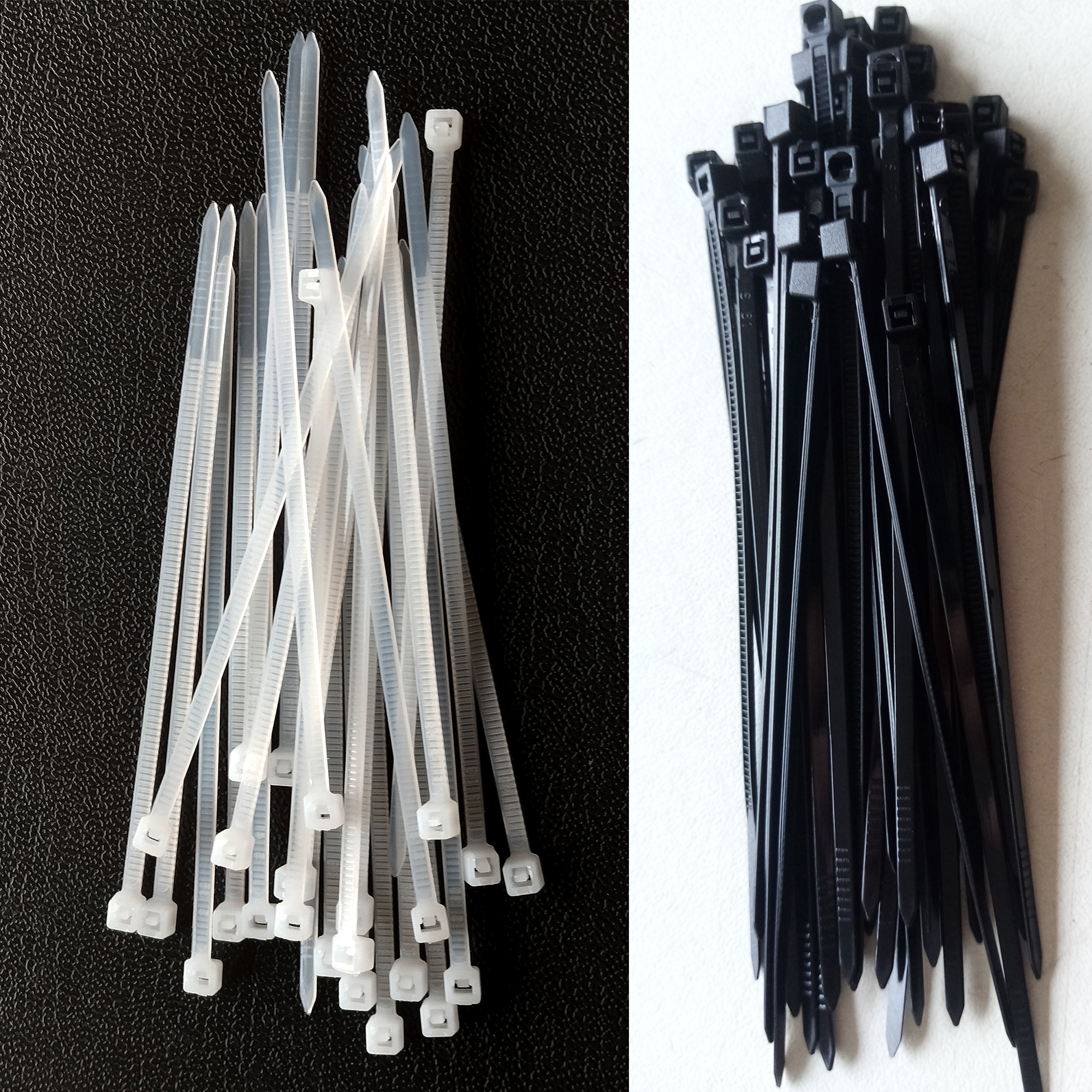 Cintillos de nylon en blanco y negro